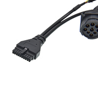 Connecteur personnalisé Molex Micro Fit 10 broches 12 broches Micro-fit vers prise mâle verte J1939 9 broches avec câble en Y