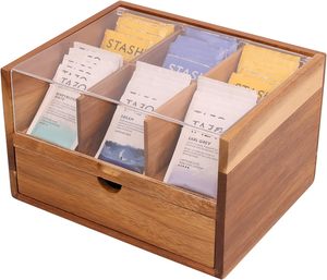 Custom <b>Rectangle</b> Tea Storage Box with Wooden Tea Gift Box for Storage Genre Storage Boxes & <b>Bins</b> - Product Image 1