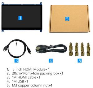 Waiken modul Tampilan LCD antarmuka MI HD Raspberry Pi 5 inci 800x480 CTP TFT layar sentuh lampu latar LED ukuran dapat disesuaikan 350 - Product Image 6