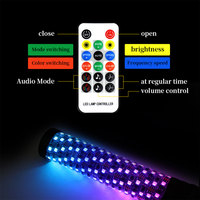 Luces ambientales 2FT Control remoto y aplicación RGB LED Whip Light Función de música para coche Camión todoterreno ATV UTV Can Am Polaris RZR