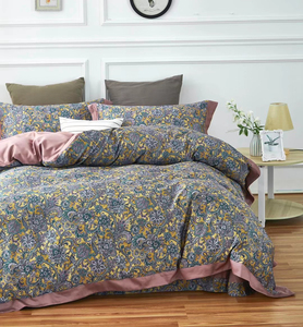 Bộ ga trải giường bán buôn, bộ khăn trải giường, bộ đồ giường cao cấp thiết kế phong cách châu Âu, hàng dệt gia dụng tùy chỉnh, 100% cotton - Product Image 4