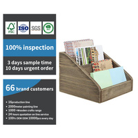 Organisateur de fichiers en bois, porte-documents de bureau, plateau de rangement multi-niveaux pour courrier, papiers, magazines, bureau, maison