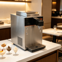 Machine à crème fouettée automatique professionnelle à une seule buse en acier inoxydable pour table, idéale pour les petites entreprises, cafés et boulangeries