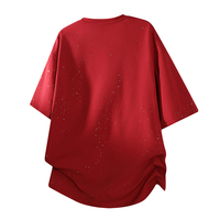 T-shirt décontracté à manches courtes et col rond pour homme, imprimé étoiles scintillantes, respirant, 100% polyester