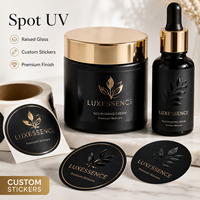Autocollants adhésifs imperméables en feuille d'argent PET personnalisés, finition métallique, logo personnalisé, étiquettes de luxe pour flacon de cosmétiques et de soins de la peau