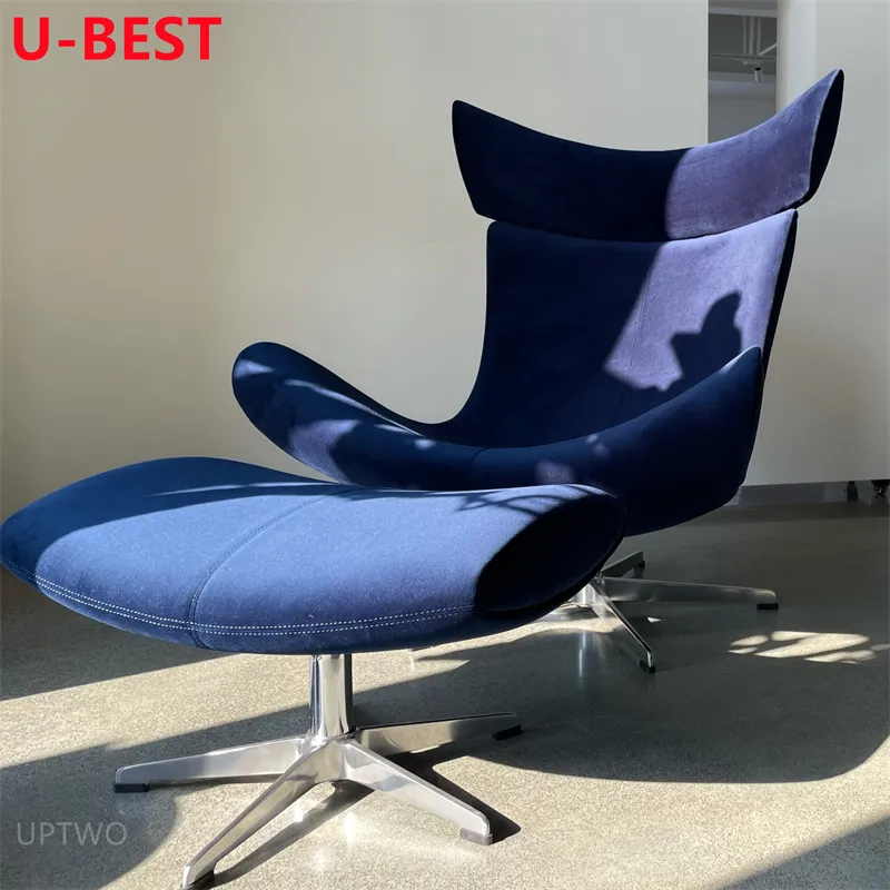 Imola conjunto moderno de cadeira U-BEST, cadeirinha de luxo estilo nórdico para relaxar, sala de estar, sofá em fibra de vidro, acessório de tecido