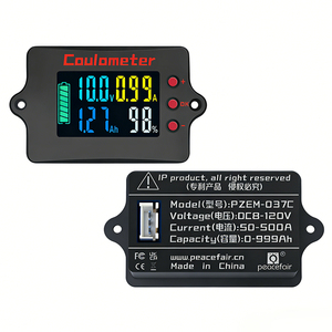 Compteur Coulomb PZEM-037XH 50A-500A avec écran LCD couleur, moniteur <span class=keywords><strong>de</strong></span> capacité <span class=keywords><strong>de</strong></span> batterie <span class=keywords><strong>12</strong></span> <span class=keywords><strong>volts</strong></span>, <span class=keywords><strong>testeur</strong></span> <span class=keywords><strong>de</strong></span> tension CC pour batteries <span class=keywords><strong>de</strong></span> voiture - Product Image 1