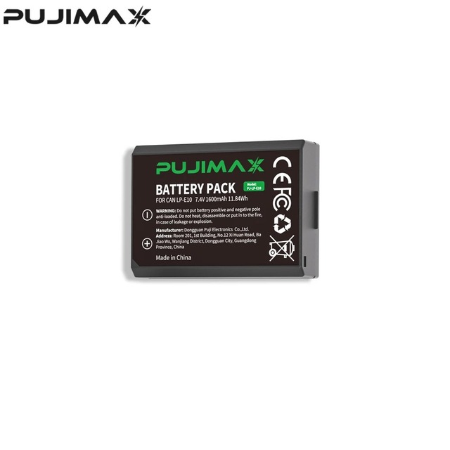 PUJIMAX 7.4V 1600mAh LP-E10 Camera Battery for Canon EOS 1100D 1200D 1300D 1500D 2000D 3000D 4000D KISS X50 X70 X80 Rebel T3 T6
