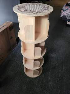 360 Display Spinning Rotating Bookshelf Tower 4 Tier Revolving <b>Bookcase</b> for Kids&Adults, Rotating <b>Bookcase</b> for Bedroom - Product Image 4