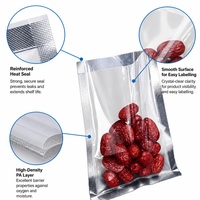 Sacs d'emballage alimentaire sous vide transparents personnalisés PA-PE, pochettes rembourrées pour viande, dattes rouges, noix, vente en gros B2B