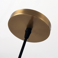 Luminaire suspendu en verre cristal avec finition en métal bronze pour la décoration intérieure, lampe suspendue en forme de larme