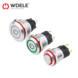 16/19/22mm Metal <strong>Push</strong> <strong>Button</strong> Switch Custom Icon logo Illuminated LED <strong>Push</strong> Switch <strong>Button</strong> Ip65 Waterproof - Product Image 1