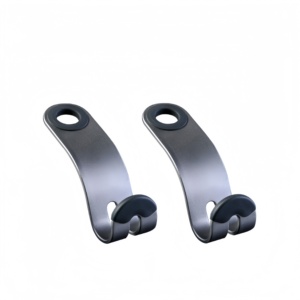 2 Ganci <span class=keywords><strong>per</strong></span> Sedile <span class=keywords><strong>Auto</strong></span> in Lega di Alluminio, Resistenti e Antiscivolo con Rivestimento in Silicone <span class=keywords><strong>per</strong></span> Poggiatesta - Product Image 1