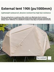 سرير تخييم محمول كبير الحجم لشخصين قابل للطي مع خيمة مدمجة مقاومة للماء للاستخدام الخارجي - Product Image 4