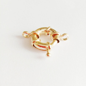 <span class=keywords><strong>Fermoir</strong></span> à boucle de marin en plaqué or 18k, 10 pièces de haute qualité, pour la fabrication de bijoux, <span class=keywords><strong>fermoir</strong></span> à bout de cordon, pour collier ou <span class=keywords><strong>bracelet</strong></span>, 17 mm - Product Image 2