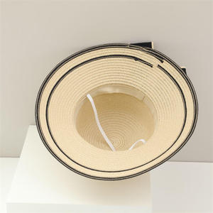Custom Logo Bow Straw Sun Hat & Tote Bag Set UV Protection Beach Vacation <b>Accessories</b> Wholesale - Product Image 6