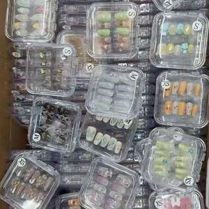 <span class=keywords><strong>Uñas</strong></span> Postizas de Lujo al por Mayor, Hechas a Mano, Diseño Aleatorio, Tamaño Corto, Mediano y Largo, 10 Piezas, Estilo Francés, Almendradas, Stiletto, 3D - Product Image 4