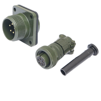 Connecteur circulaire MS5015 MIL-DTL-5015, fiche droite MS3106, fiche aviation à bride carrée MS3102 pour servomoteur et machines CNC