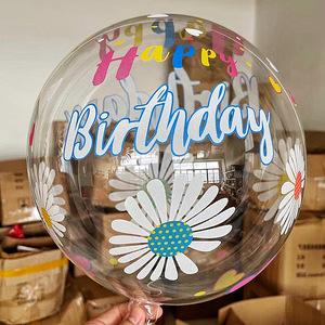 Wholesale 20inch Double-Sided Printed Happy <strong>Birthday</strong> Bobo Balloons <strong>for</strong> <strong>Birthday</strong> Party Festival <strong>Decoration</strong> - Product Image 2