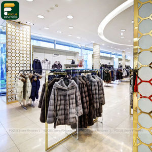 Étagère de présentation élégante pour boutique de vêtements, comptoir de vêtements, vitrine de vêtements, meuble en verre - Product Image 4