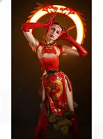 Costume de scène de danse Gogo pour le Nouvel An chinois, style cyber dragon, année du dragon, 100% polyester, pour adultes, fête