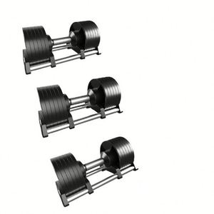 Ensemble d'haltères réglables en fonte électrolytique noire de haute qualité et durables de la marque MR, 2,5-80 kg, logo personnalisé disponible pour la remise en forme - Product Image 6