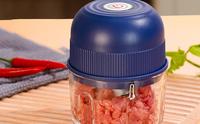 Perajang bawang putih elektrik Mini portabel, Blender perajang sayuran ke sayuran tanpa kabel prosesor makanan untuk jahe cabai buah