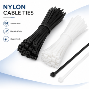 3.6x150mm Nylon Cable Ties 40LBS Tensile Strength PA66 Self-locking <strong>Zip</strong> Ties 6 Inch <strong>Fasteners</strong> for Industrial Wiring - Product Image 3