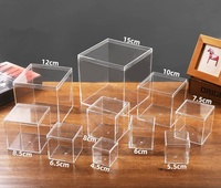 Boîte Carrée Transparente en Acrylique pour Emballage de Biscuits, Chocolats, Gelées, Sucreries et Présentoir Alimentaire de Mariage