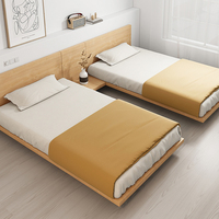 Cama Tatami Japonesa, Marco de Plataforma Flotante de Madera Maciza Tamaño Queen King Muebles de Dormitorio Bajos