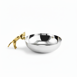 Cuenco de aluminio para frutas con mango de gato, tazón de frutas brillante, tamaño personalizado, calidad Superfina - Product Image 1