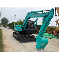 Mini-excavatrice Kobelco SK75-8 d'occasion, d'origine japonaise, 7,5 tonnes, SK75, matériel de construction, excavatrice à vendre