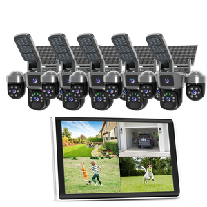Cámara <span class=keywords><strong>Solar</strong></span> Guangheng de 3MP con Triple Lente y Soporte - Fuente de Luz Dual, Audio Bidireccional en Tiempo Real, Seguridad para Interiores/Exteriores, Hogar y Jardín - Product Image 1