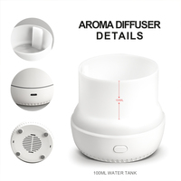 Mini refroidisseur d'air LED de bureau Portable avec diffuseur d'huile d'aromathérapie USB 100ML humidificateur de parfum à l'huile essentielle pure