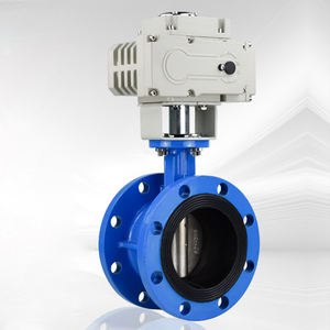 Pn16 Dn150 Wcb Single Double Flange Motorized Soft <b>Sealing</b> Electric Actuator Butterfly Valve - Product Image 3