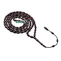 Manik-Manik Oval Buatan Tangan Winon 6*10mm 33/99 Butir Tasbih Muslim Misbaha