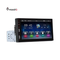 Podofo 7 ''Single Din Car MP5 Player Car Stereo 1 Din Car Radio Wired Carplay Android Auto USB AUX FM EQ BT + Mic al por mayor