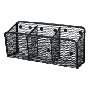 Organisateur de bureau magnétique en métal robuste avec <span class=keywords><strong>3</strong></span> paniers, support à crayons, accessoires pour tableau carré et casier de réfrigérateur - Vente en gros - Product Image 6