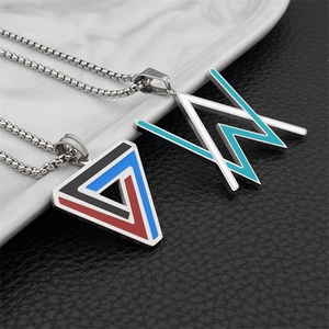 Collar de Esmalte Estilo Hip Hop, Collar con Colgante de Acero Inoxidable de <span class=keywords><strong>Alan</strong></span> Walker - Product Image 4