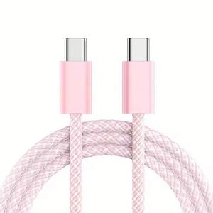 สายชาร์จ USB Type C ไปยัง Type C ยาว1เมตร60W สายไนล่อน - Product Image 1