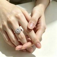 Bagues en laiton plaqué platine, pierres étincelantes élégantes pour les fêtes d'anniversaire, les mariages, les anniversaires de mariage, bijoux de mode, cadeaux