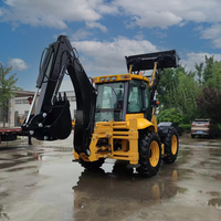 Penjualan Harga Pabrik diesel Wheeled Backhoe Loader Mini Excavator Loader 3t 4t 4x4 Wheel Backhoe Loader
