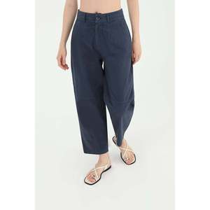 Soul Women's High Waist Pocketed Trousers - Comfortable Navy Blue Casual Pants for Everyday Wear - Model 31710PNT - Product Image 4