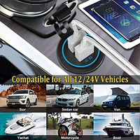 Prise de charge rapide Type C 12V 24V 36W, chargeur double port PD avec interrupteur marche/arrêt pour véhicules