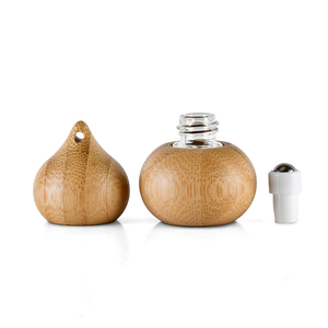 Rỗng sinh thái thân thiện tre tự nhiên cuộn trên nước hoa container thủy tinh cầm tay bên trong hình con lăn tre chai với tua - Product Image 5