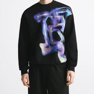 High Quality Graffiti Printed Sweatshirt Customize Round Neck Sweatshirt With Long Sleeves Tapestry Hoodie - Product Image 3