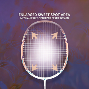 Raquette de badminton légère en carbone aérospatial 4U avec cadre aérodynamique et conception anti-torque pour le jeu compétitif - Product Image 2