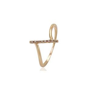 14574 La Migliore vendita zircone <span class=keywords><strong>anello</strong></span> di pietra artificiale 18 k oro <span class=keywords><strong>anello</strong></span> di barretta con preferito della <span class=keywords><strong>ragazza</strong></span> - Product Image 1
