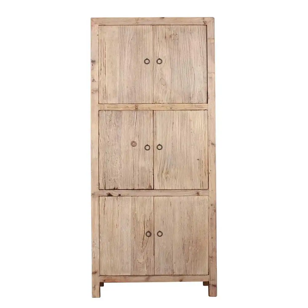 Meubles précieux antiques chinois, en bois d'orme, style campagnard, armoire naturelle