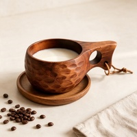 Bouteille d'eau portable Heye Lovewood en bois écaille de tortue avec poignée et sangle de transport, certifiée CE, pour camping en extérieur, style nordique finlandais